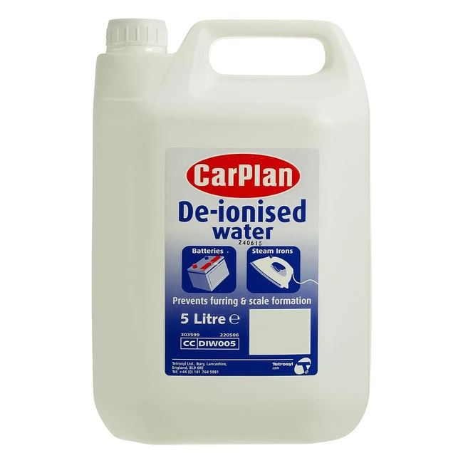 Carplan Deionised Water - Batteries Steam Irons - Energy Class A - 5L