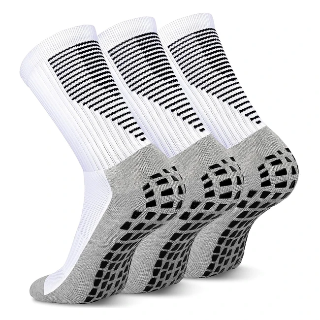 Chaussettes Football Antidérapantes Juyano - 23 Paires - Hommes Femmes - Respirantes Anti-Ampoules - Grip Football Sports Basketball Trekking Handball Yoga Aptitude