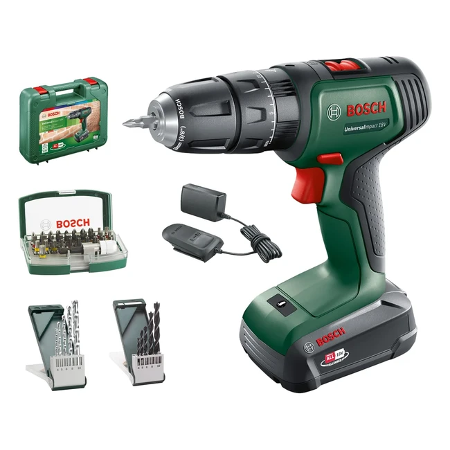 Bosch UniversalImpact 18 V Akkuschrauber, 1 Akku, 18 Volt System, inkl. Koffer - Amazon Edition