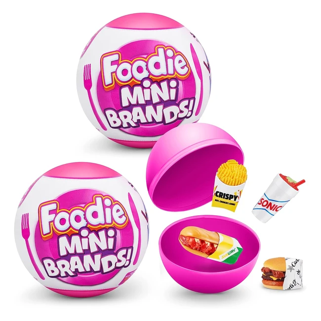 5 Surprise Foodie Mini Brands - Giocattolo da Collezione Alimenti Giocattolo in Miniatura - Confezione da 2