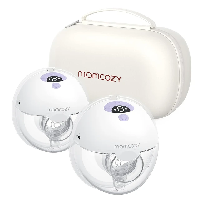 Tire-lait mains libres Momcozy M5 - Double étanchéité, 3 modes et 9 niveaux - Portable et pratique