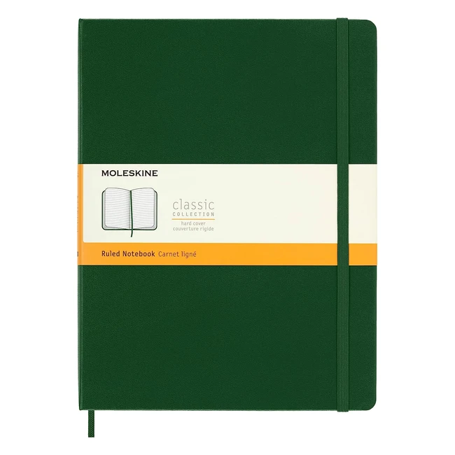 Moleskine Classic Ruled Notebook - Myrtle Green, XL Size, 192 Pages