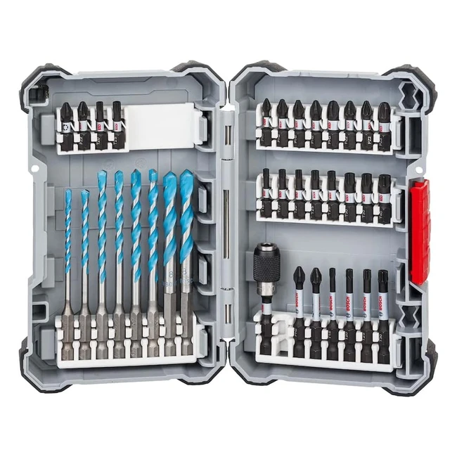 Bosch Professional 35pc Multiconstruction Drill Bit Set | Impact Control Screwdriver Bit Set | Hex9 Accessories