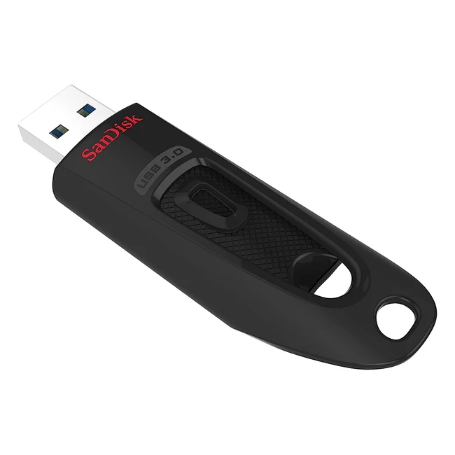 SanDisk 64GB Ultra USB Flash Drive USB 3.0 - Up to 130MB/s Read - Black - Pack of 1