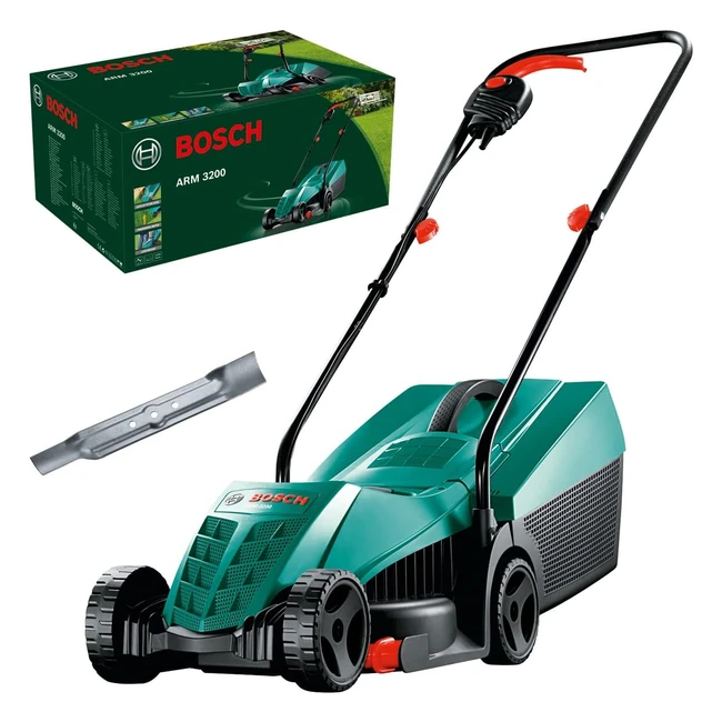Bosch 06008A6071 Electric Lawnmower Arm 3200 - 1200W 32cm Cutting Width with A
