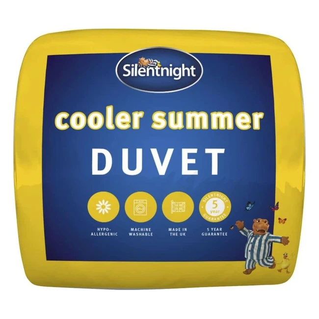 Silentnight Cooler Summer Double Duvet 45 Tog - Lightweight, Hypoallergenic, Machine Washable