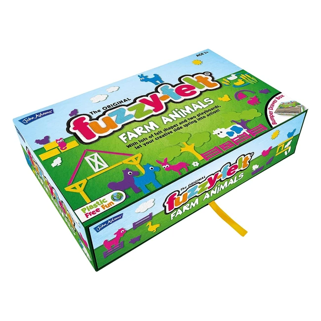 John Adams FuzzyFelt Farm Animals - Creative Preschool Toy Ages 3