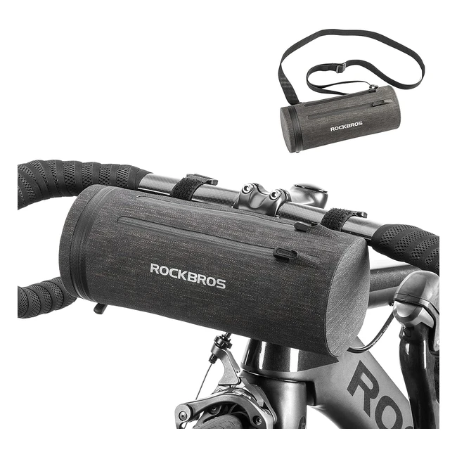 RockBros Borsa Manubrio Impermeabile MTB - Capacità 2L - Leggera e Resistente