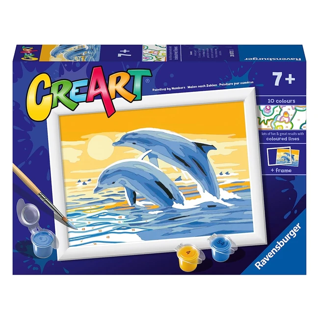 Kit de pintura por nmeros Ravensburger Creart Serie E Delfines Amigos - Juego 