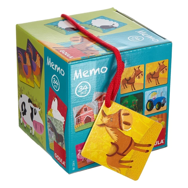 Juego Educativo Goula Memo Loto Animales Granja 3 Aos