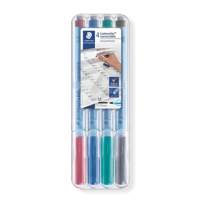 Staedtler Lumocolor Correctable 305M WP41 Overhead Projektor Stifte Spitze M 4er Pack