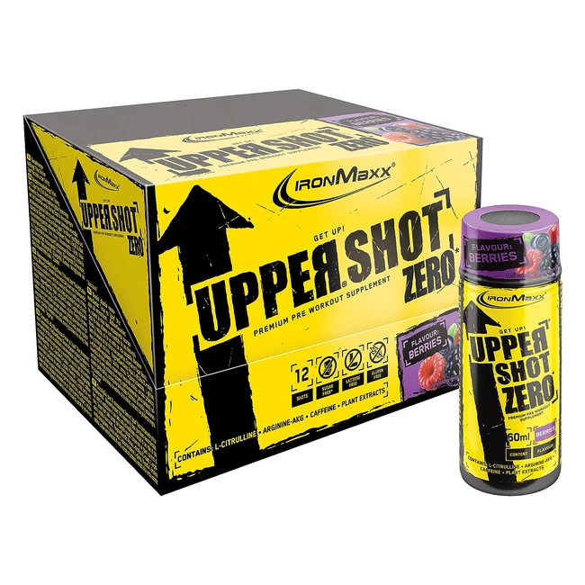 Ironmaxx Upper Shot Zero Premium Preworkout Booster Energy Shot - Wildberries - 12 x 60 ml