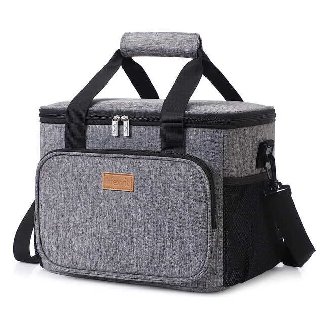 Lifewit Large Cooler Bag - Insulated Picnic Family Cool Bag - 24L - Grey