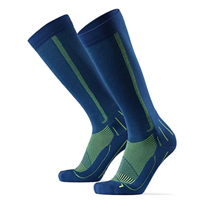 Calcetines de compresión Danish Endurance 0 Azul/Amarillo NEN 4347 - Mejora el rendimiento y reduce la fatiga