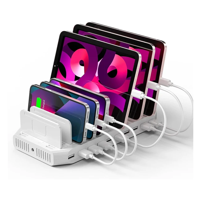 Stazione di Ricarica USB Multipla Unitek con QC 3.0 e Smart IC - Supporto per Tablet - Certificato CE