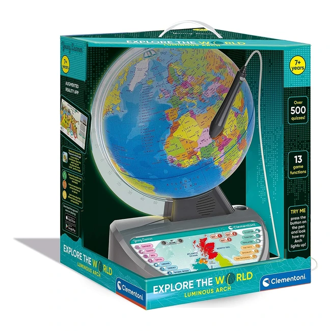 Clementoni 61739 Educational Talking Globe - Explore the World, Interactive & Engaging - English Version