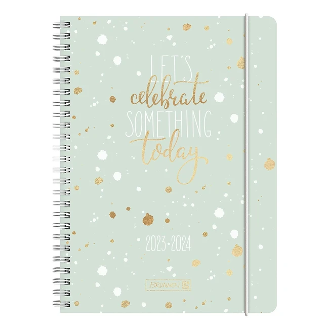 Brunnen Schuljahreskalender 2023-2024, 2 Seiten, 1 Woche, A5, Mint