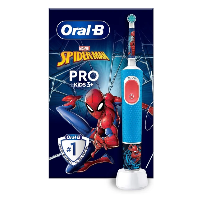 Oral-B Kids Pro 103 Spiderman Elektrische Zahnbürste - 2 Putzmodi, Extra weiche Borsten