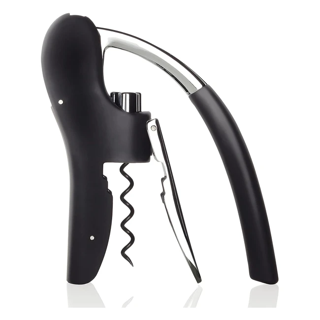 Décapsuleur Blomus Leverman avec spirale de rechange - Acier noir - 12 x 153 x 3 cm