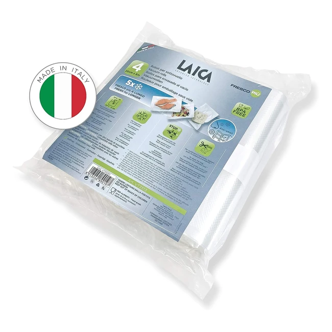 Laica Frescopi VT3513 - Rollos Envasado al Vaco 4x20x600cm - Sin BPA