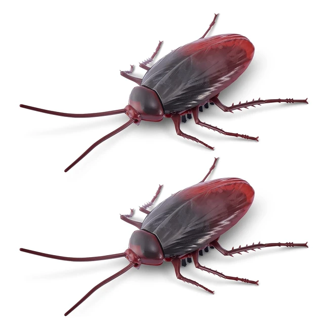 Robo Alive 7190 Crawling Cockroach 2 Pack - Realistic Movement, Prank Your Friends