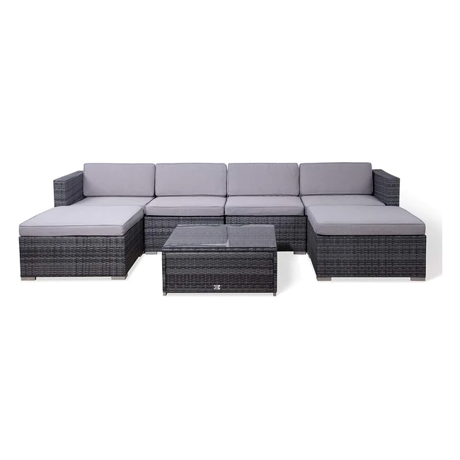 Evre Rattan Outdoor Garden Furniture Nevada Set - Grey