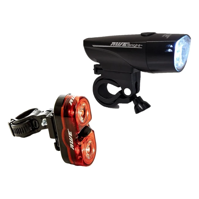 Ensemble d'éclairage de vélo super brillant 140 lumens - AWE Bright