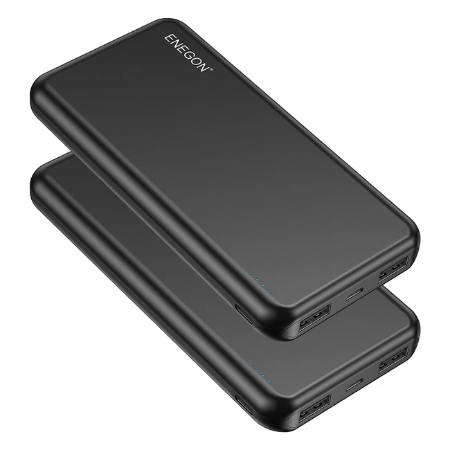 Chargeur portable enegon 2pack batterie externe power bank 10000mAh avec USB-C p