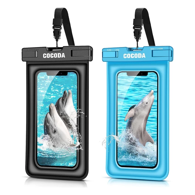 Pochette tanche smartphone flottante Cocoda - Lot de 2 - IPX8 - Compatible ave