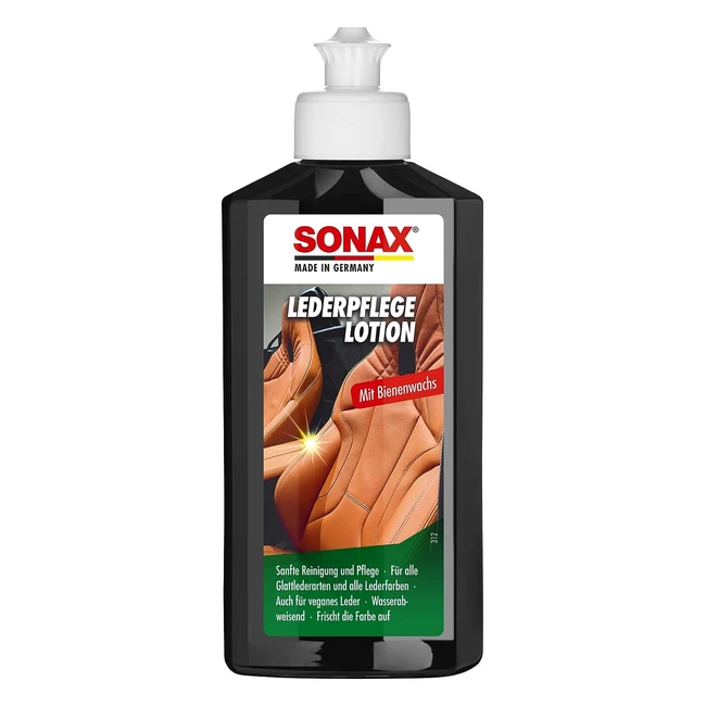 SONAX 291141 Lederpflege Lotion 250 ml - Reinigt, pflegt und schützt