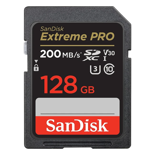 SanDisk 128GB Extreme Pro SDXC Card - RescuePro Deluxe, Up to 200MB/s, UHS-I Class 10 U3 V30
