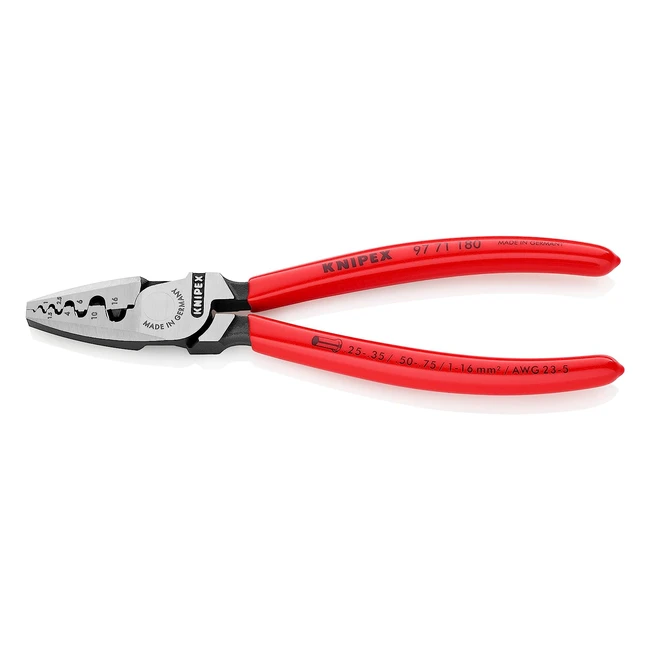 Alicate Knipex para crimpar punteras huecas recubiertos de plstico 180 mm - 97