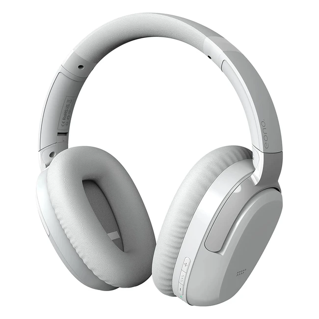 Casque Bluetooth sans fil ANC EonoHeadphone 1 - Réduction de bruit active - 40h autonomie - Oreillettes douces - USB-C - Gris