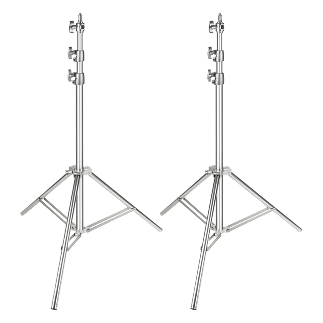 Treppiede leggero in acciaio inox 220cm - Pieghevole e portatile - Neewer