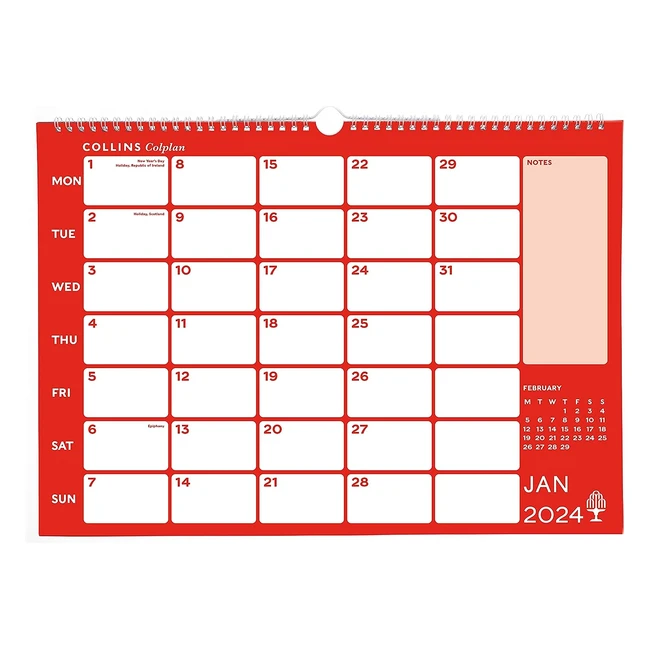 Collins Colplan 2024 Diary A3 Wiro Monthly Memo Calendar - Business Planner and Organiser - CMC24
