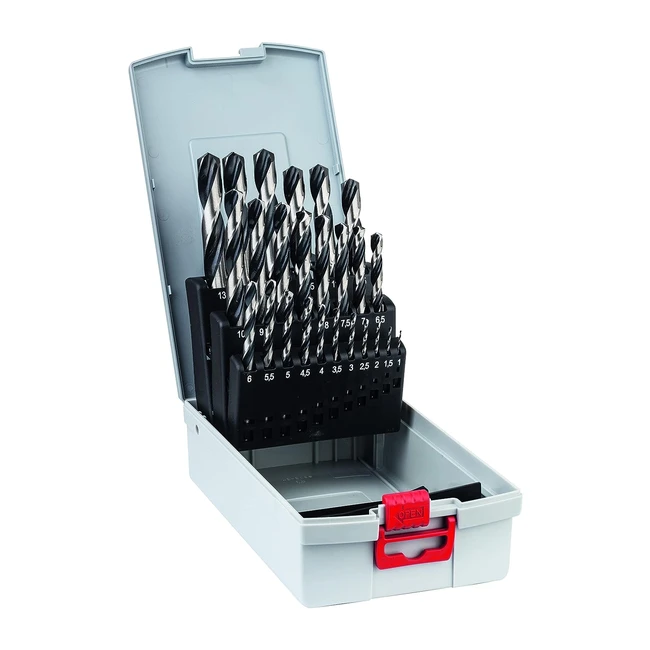Bosch Professional 25pc HSS Pointteq ProBox Metal Drill Bit Set - Fast Drilling
