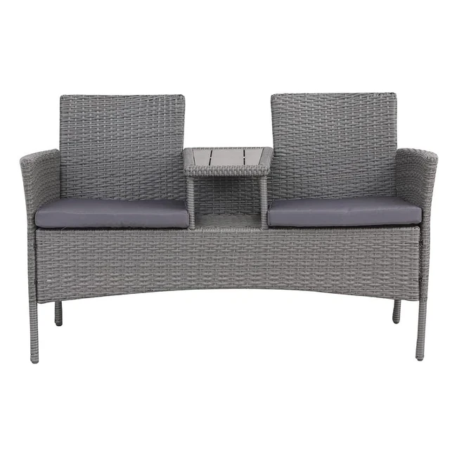 Evre Lisbon Rattan 2 Seater Companion Bench - Outdoor Garden Furniture Set