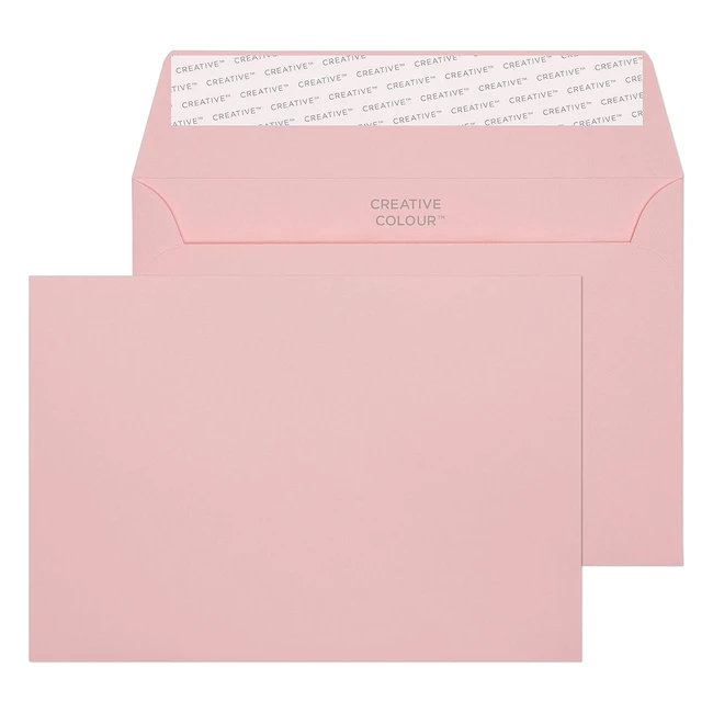 Enveloppes adhsives rose layette C6 114x162mm 120g - Blake Creative Colour