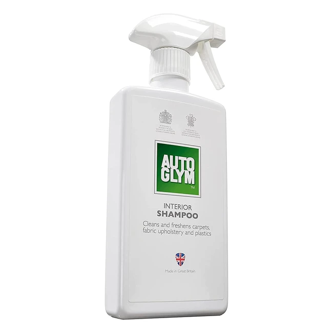 Autoglym Interior Shampoo 500ml - Cleans and Freshens Carpets Fabrics Upholste