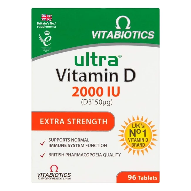 Ultra Vitamin D Tablets 2000IU Extra Strength - Vitabiotics (Ref: 96T)