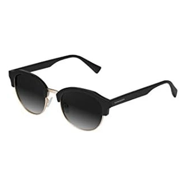 Hawkers Classic Rounded Gafas de Sol Unisex Adulto - Montura Negra Mate - Lentes Negras Degradadas - Protección UV400