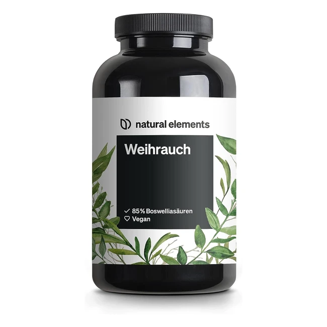 Natürliche Elemente Weihrauch Kapseln 1176mg Extrakt aus indischem Weihrauch 85 Boswelliasäuren Hochdosiert Vegan 5 Monate Vorrat