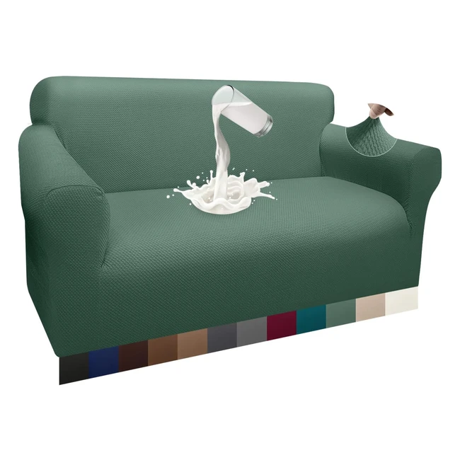 Copridivano spesso impermeabile Granbest, tessuto jaquard lavabile, 2 posti, verde matcha