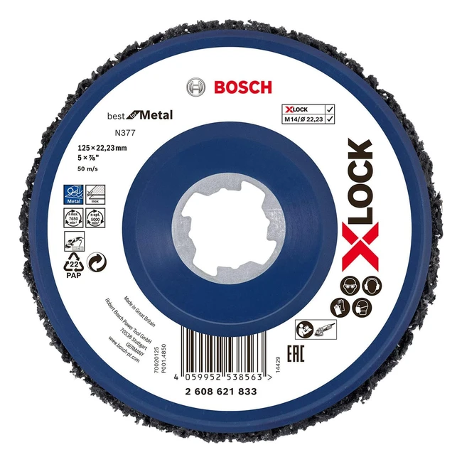 Bosch Professional Reinigungsscheibe X-Lock N377 Metall und Edelstahl  125 mm 