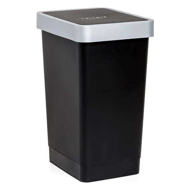 Tatay 1105050 Kitchen Waste Bin - Smart 25L Basculante AMZ Black Plastic