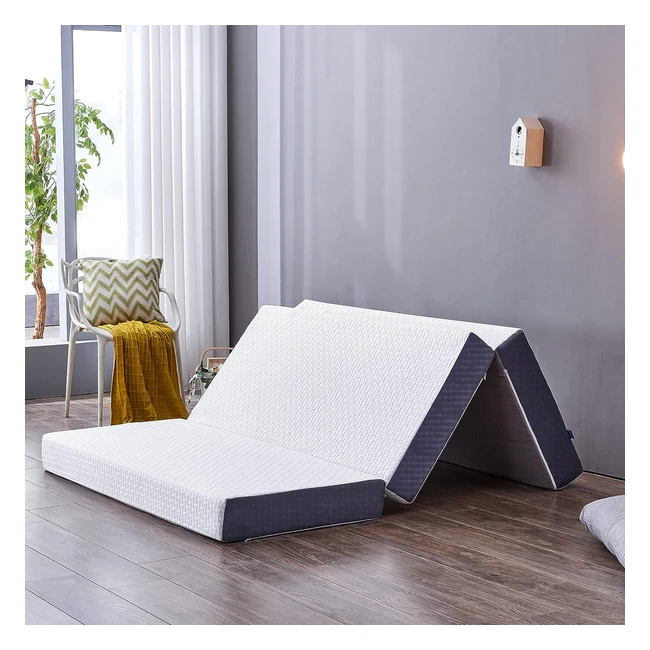 Inofia Folding Mattress Small Double 10cm Memory Foam - Foldable Mattress with Washable Cover - Bed in a Box - 100 Night Home Trial