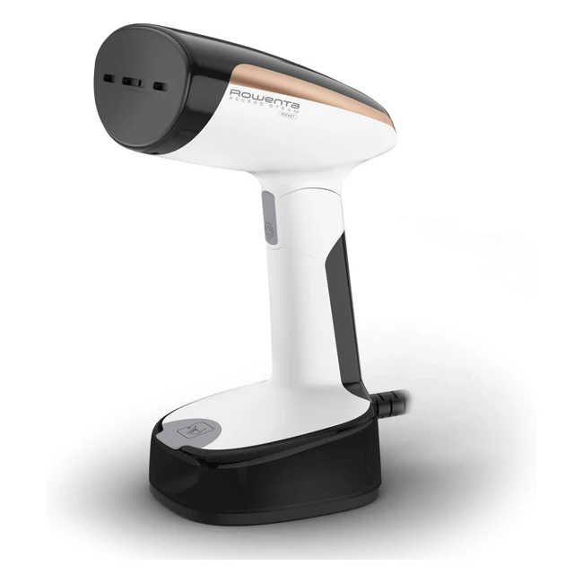 Rowenta DR3030 Access Steam Pocket Stiratore Verticale - Pronto in 15 sec - Compatto e Leggero - Uccide Batteri - Rimuove Allergeni - 1300W - Acciaio Inossidabile - Nero