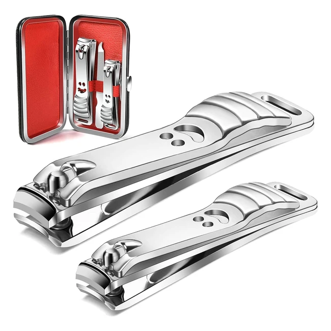 Coupe-ongle Longzon en acier inoxydable - Kit professionnel avec lime et pince - Pour hommes et femmes