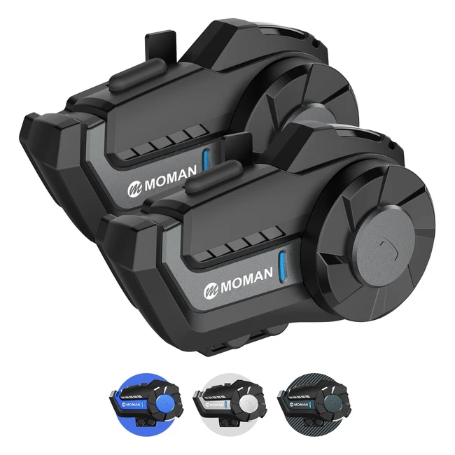 Intercom Moto Bluetooth Moman H22 - Casque Duo avec Radio FM - Suppression Bruit - Étanche IP65