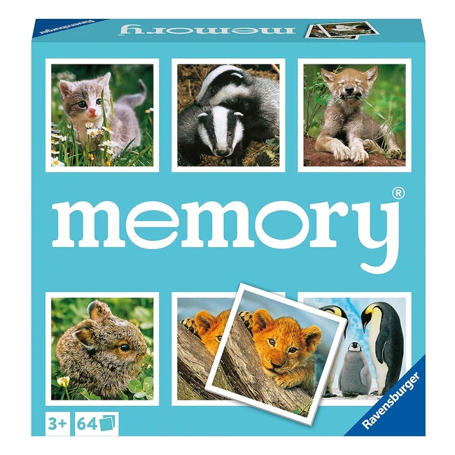 Ravensburger Animal Babies Memory Game - Educational Toddler Toy